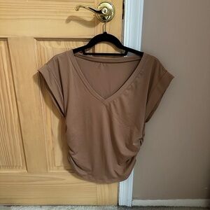 V-Neck Short Sleeve Top - Brown
Worn only 1x